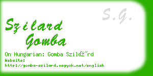 szilard gomba business card